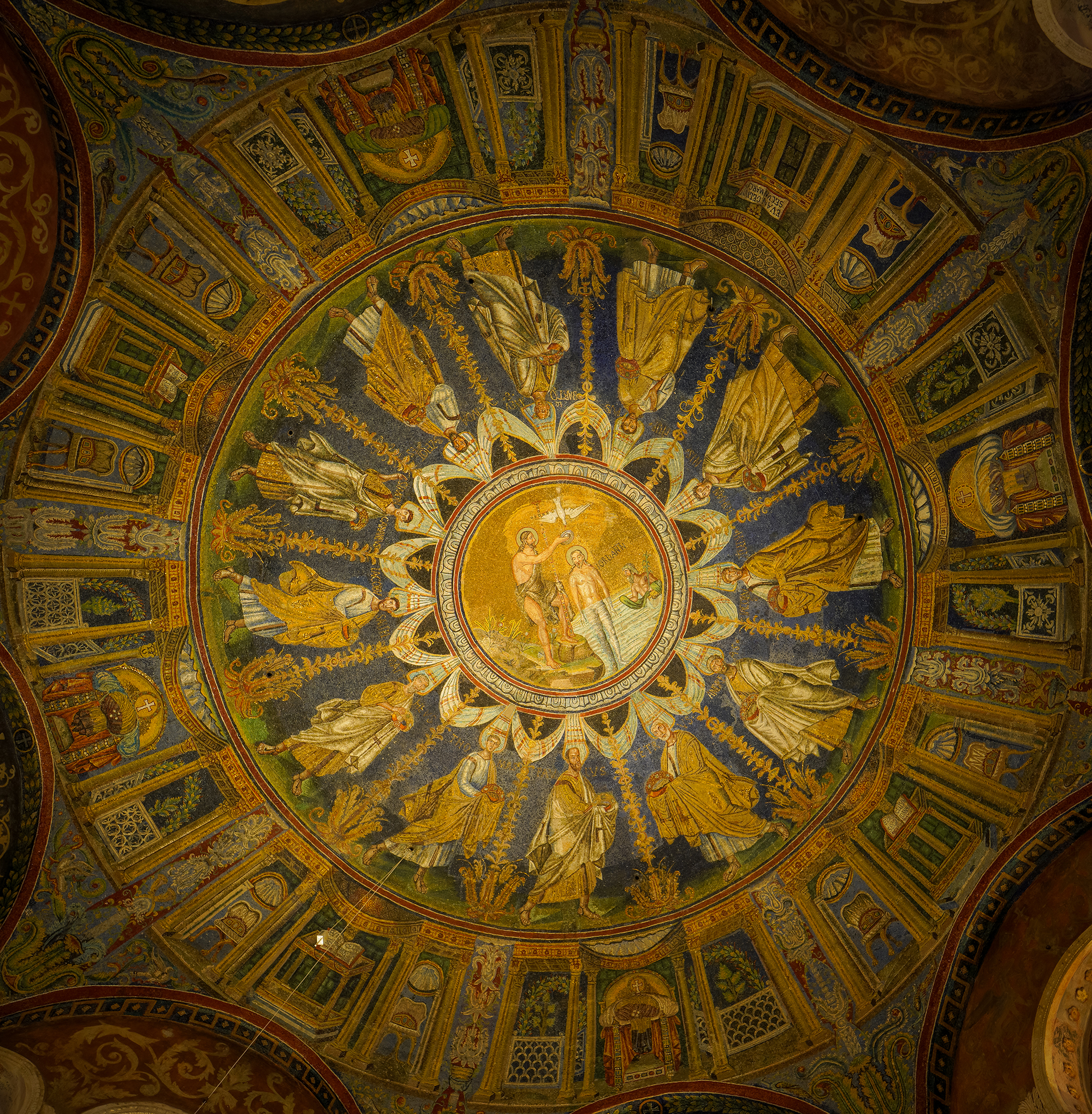 Mosaico della cupola del Battistero Neoniano_Ravenna