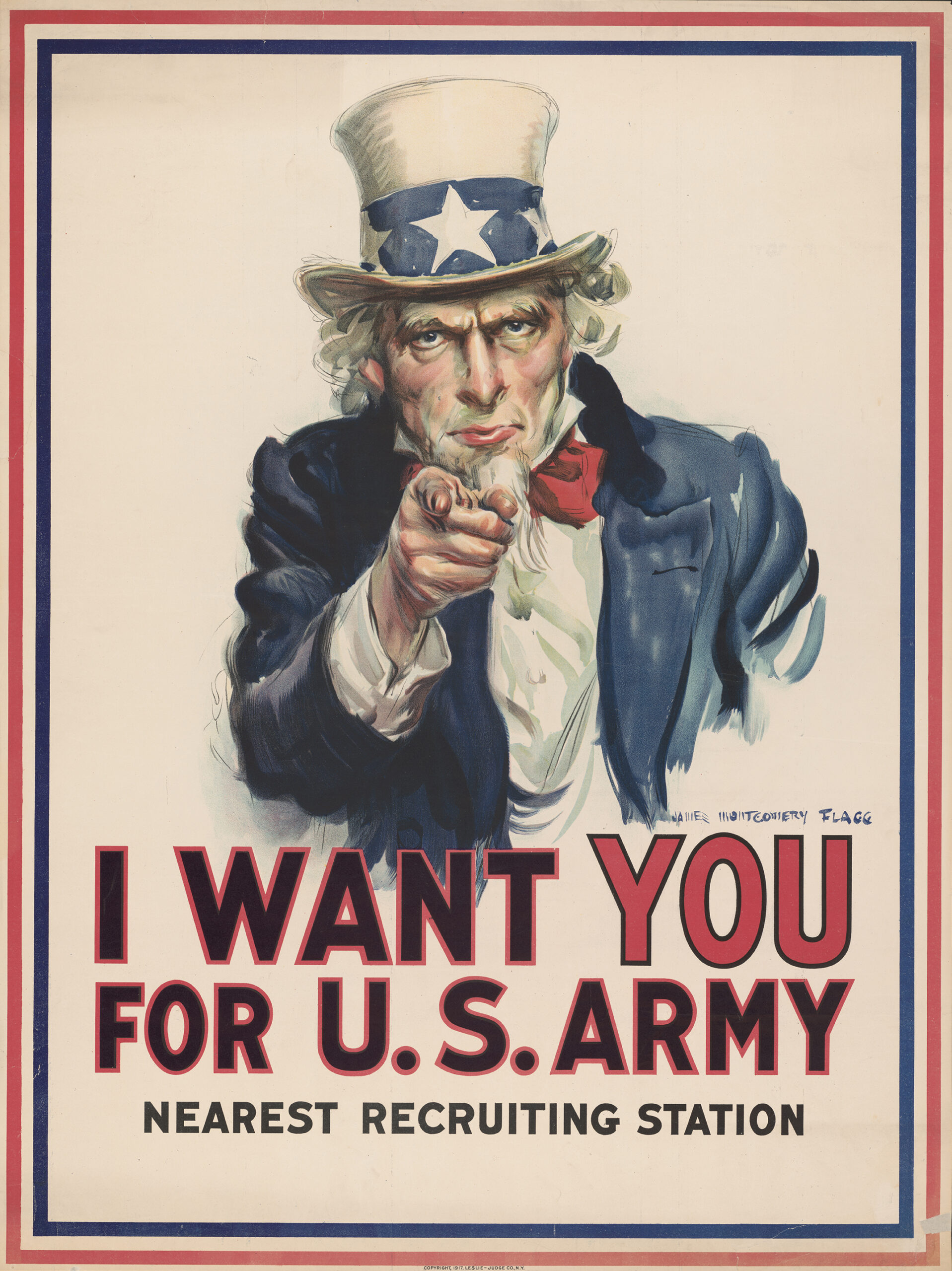 Lo Zio Sam - Manifesto di guerra con la famosa frase "Ti voglio per l'esercito americano" 1917
