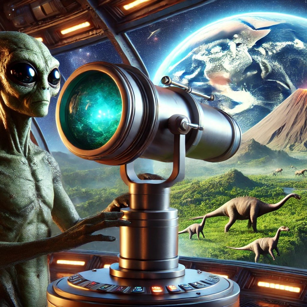 The alien observing Earth
